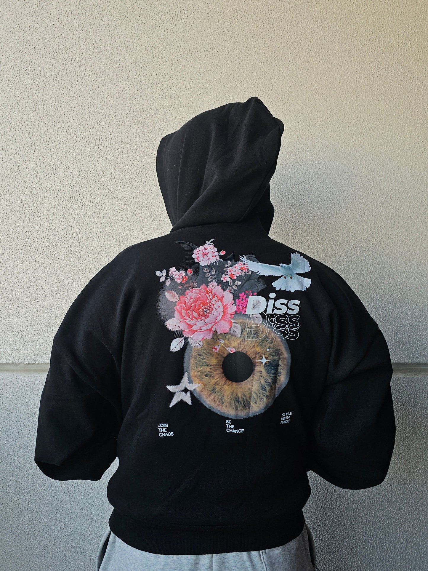 Hoodie Black "Be The Change" Diss Clothing
