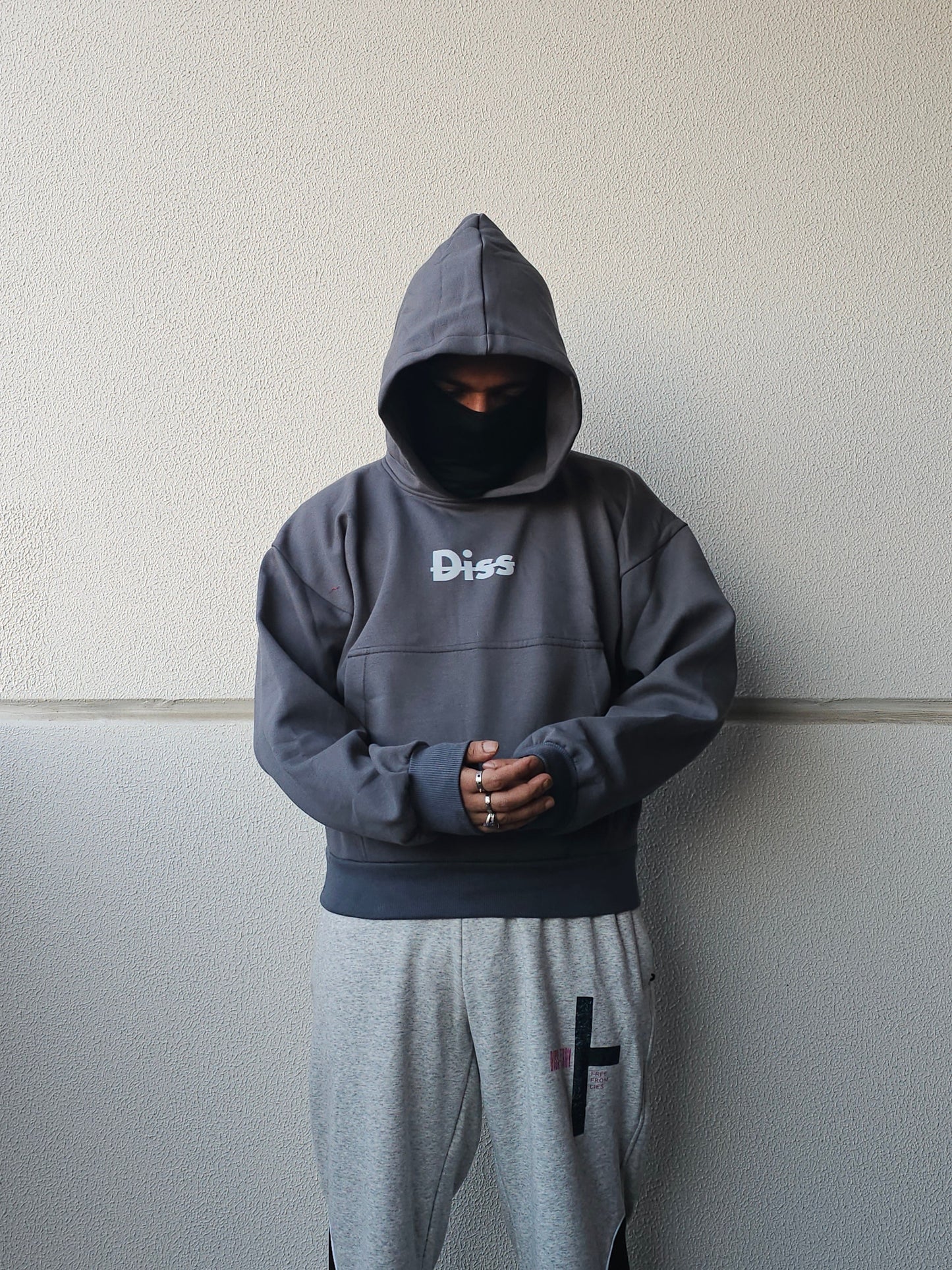 Hoodie Dark Grey "Be The Change" Diss Clothing