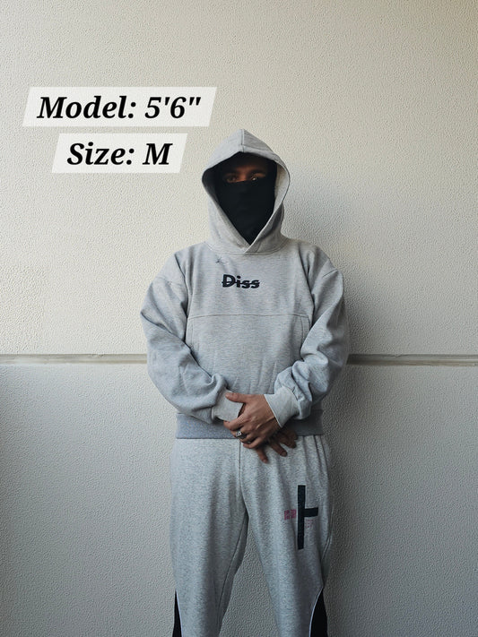 Hoodie Grey "Be The Change" Diss Clothing