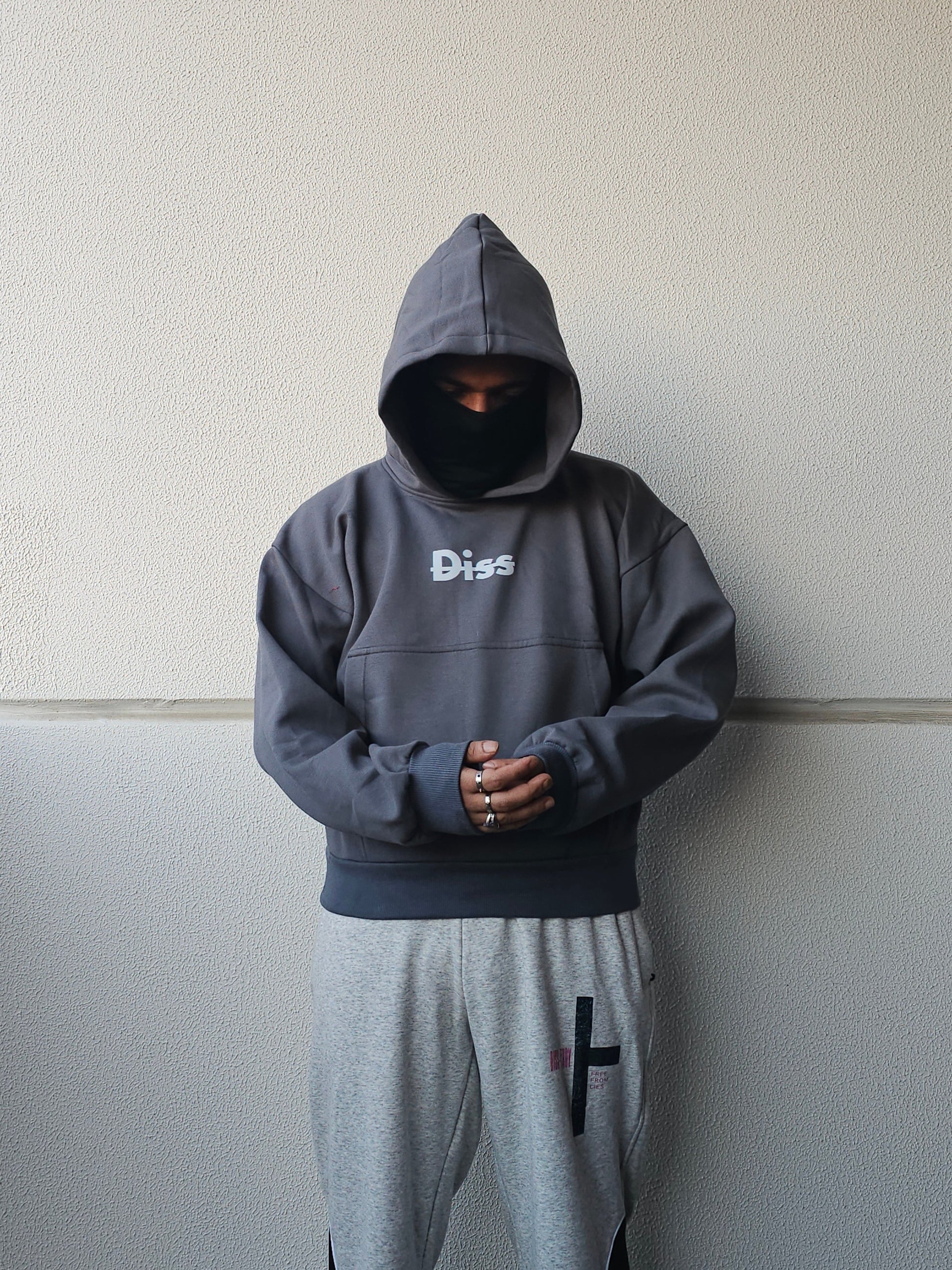 Hoodie Dark Grey "Be The Change" Diss Clothing