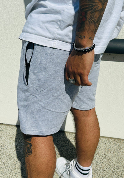 "Floral" Grey Shorts